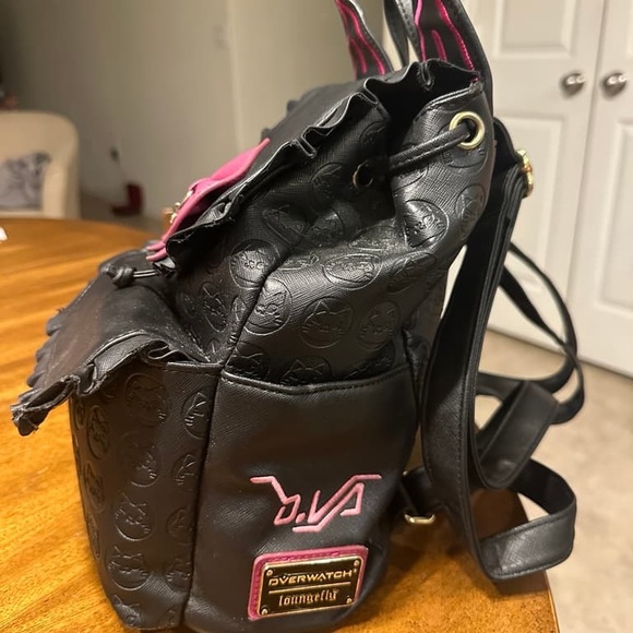 Loungefly Gray and Pink Backpack